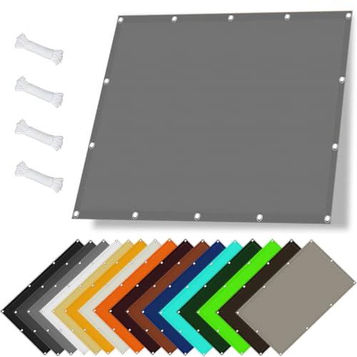 Segeltuch mit Ösen 220 x 300 cm Wasserdicht, Rechteckig, Sonnenschutz, Sonnenschutz Balkon Ohne Bohren Schutz Sonnensegel inkl Befestigungsseile für Balkon, Außenbereiche, Hellgrau Segeltuch mit Ösen 220 x 300 cm Wasserdicht, Rechteckig, Sonnenschutz, Sonnenschutz Balkon Ohne Bohren Schutz Sonnensegel inkl Befestigungsseile für Balkon, Außenbereiche, Hellgrau von GUOYUYU