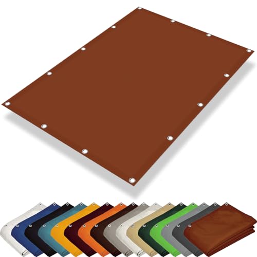 Sonnensegel Viereckig 250 x 435 cm Wasserdicht, Rechteckig, Sonnenschutz, Sonnensegel Wasserdicht Quadratisch Schattenspender inkl Befestigungsseile für Patio, Schwimmbad, Rostrot von GUOYUYU