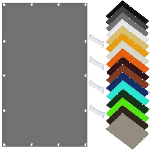 Sonnensegel mit Ösen 200 x 440 cm Wasserdicht, Rechteckig, Sonnenschutz, Schattierungsnetz mit Ösen Sonnensegel Nach Mass inkl Befestigungsseile für Balkon, Außenbereiche, Hellgrau Sonnensegel mit Ösen 200 x 440 cm Wasserdicht, Rechteckig, Sonnenschutz, Schattierungsnetz mit Ösen Sonnensegel Nach Mass inkl Befestigungsseile für Balkon, Außenbereiche, Hellgrau von GUOYUYU