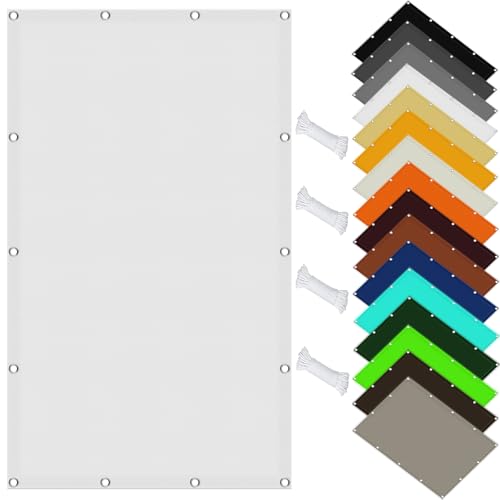 Sonnensegel mit Ösen 360 x 400 cm Wasserdicht, Rechteckig, Sonnenschutz, Schattierungsnetz mit Ösen Sonnensegel Nach Mass inkl Befestigungsseile für Balkon, Außenbereiche, Weiß Sonnensegel mit Ösen 360 x 400 cm Wasserdicht, Rechteckig, Sonnenschutz, Schattierungsnetz mit Ösen Sonnensegel Nach Mass inkl Befestigungsseile für Balkon, Außenbereiche, Weiß von GUOYUYU