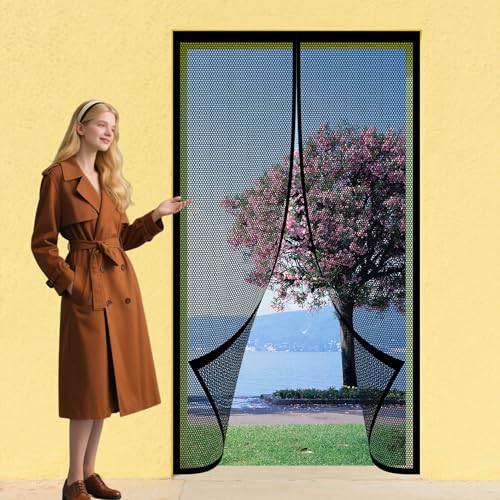 Fliegengitter Balkontür 94 x 180 cm Zur Einfachen Montage Ohne Bohren Insektenschutz Tür für Balkon Und Terrassentüren, Schwarz Fliegengitter Balkontür 94 x 180 cm Zur Einfachen Montage Ohne Bohren Insektenschutz Tür für Balkon Und Terrassentüren, Schwarz von GUOZHEN