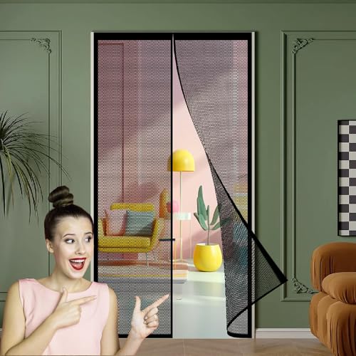 Magnet Fliegengitter Balkontür 95 x 246 cm Fliegengitter Tür Einfache Montage Ohne Bohren für Balkontür Wohnzimmer Terrassentür, Schwarz Magnet Fliegengitter Balkontür 95 x 246 cm Fliegengitter Tür Einfache Montage Ohne Bohren für Balkontür Wohnzimmer Terrassentür, Schwarz von GUOZHEN