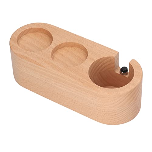 Tamper-Halter für Kaffeefilter, Tamper-Station, Oberflächenlackbehandlung, Holz, Abgerundete Kante, Arbeitsersparnis für Kaffeeverteiler für Siebträger (58mm) von GUPE