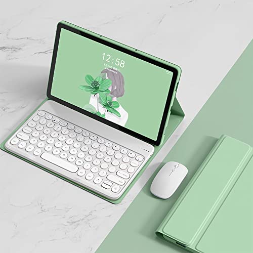 GUPENAA Tastaturhülle für Lenovo Tab Pad Plus 2023, 29,2 cm (11,5 Zoll), magnetisch abnehmbar, niedliche runde Kappe, Tastatur mit Bluetooth-Maus, Grün von GUPENAA
