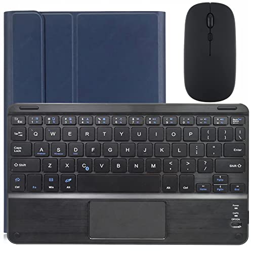 GUPENAA Tastaturhülle für iPad 10. Generation 10 Zoll 2022, [Integrierter Stifthalter] Magnetische, abnehmbare kabellose Bluetooth-Tastatur mit TouchPad, Blau von GUPENAA