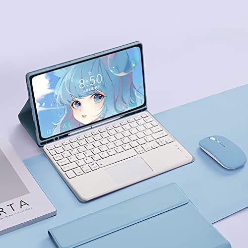 GUPENAA Tastaturhülle für iPad Mini 6. Generation 8,3 Zoll 2021 [Multi-Touch Trackpad] [Integrierter Stifthalter] Magnetische abnehmbare kabellose Tastatur, Blau von GUPENAA