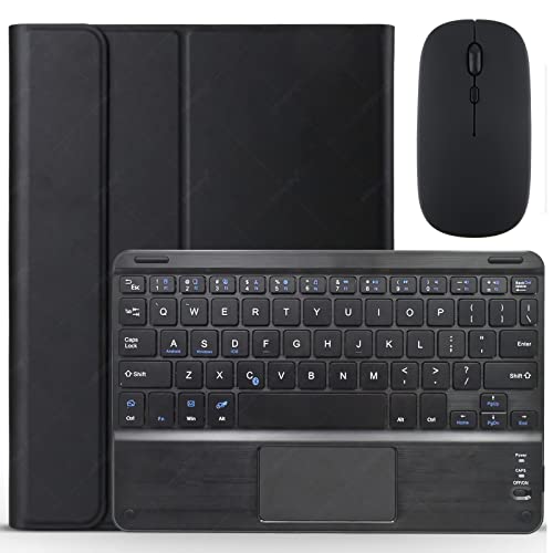 GUPENAA Tastaturhülle für iPad Pro 12,9 Zoll 6., 5., 4., 3. Generation 2022/2021/2019/2018, [eingebauter Stifthalter] Magnetische, abnehmbare kabellose Bluetooth-Tastatur mit Touchpad, schwarz von GUPENAA