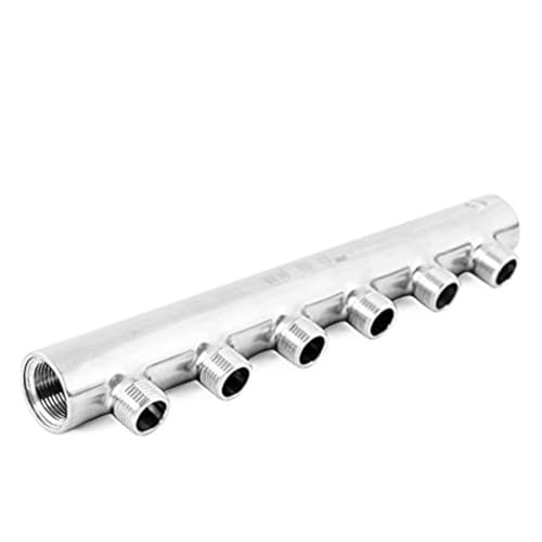 Kingbull 6-Wege Schlauchverteiler Hochwertigem Edelstahl Wasser Mannigfaltigkeit Edelstahl Verteiler Für Wasseranschluss Air Flow Pumpe Tubing Doppelkopf von GUPOMT