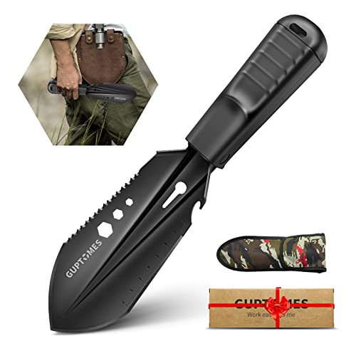 Camping Schaufel, GUPTOMES 8 in 1 Multi-Tool Camping Gadgets Gartenschaufel Military Schaufel Wandern Spaten Survival Schaufel Für Outdoor Rucksack Wohnmobil Zubehör Auto Notfallrettung von GUPTOMES