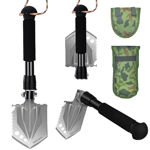 GUPTOMES Camping Schaufel Multifunktional Camping Gadgets Gartenschaufel Survival Ausrüstung Für Outdoor Rucksack Wohnmobil Zubehör Auto Notfallrettung von GUPTOMES