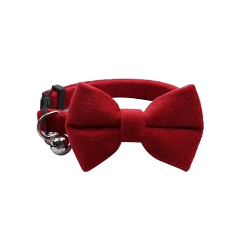 Adjustable Kittens and Puppies Collar with Bowknot Bell Soft Velvet Shiba Inu Pug Chihuahua Collar,Rot,22-32 cm Adjustable Kittens and Puppies Collar with Bowknot Bell Soft Velvet Shiba Inu Pug Chihuahua Collar,Rot,22-32 cm von GUQOFAIE