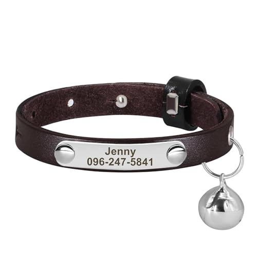 Benutzerdefinierte Anti-verlorene Kätzchen Welpe Name Halsband Personalisierte Verstellbare Leder Yorkshire Terrier Chihuahua Mops Halsband,E,15-23 cm Benutzerdefinierte Anti-verlorene Kätzchen Welpe Name Halsband Personalisierte Verstellbare Leder Yorkshire Terrier Chihuahua Mops Halsband,E,15-23 cm von GUQOFAIE