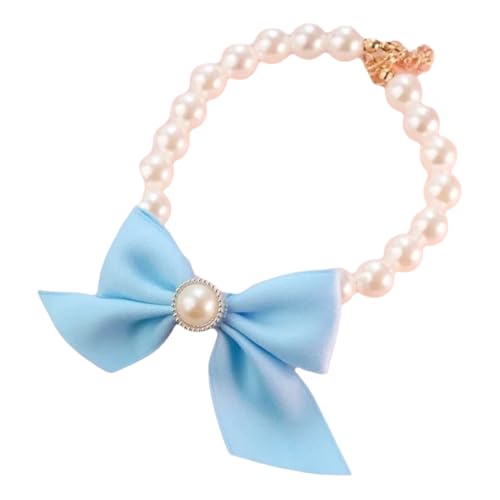 Einstellbare Kunstpearlkätzchenpaplungskragen Mit Bowknot Bell Pet Party Hochzeitsbedarf,Blau,XL 35-40 cm Einstellbare Kunstpearlkätzchenpaplungskragen Mit Bowknot Bell Pet Party Hochzeitsbedarf,Blau,XL 35-40 cm von GUQOFAIE