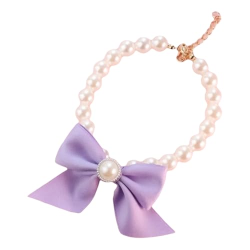 Einstellbare Kunstpearlkätzchenpaplungskragen Mit Bowknot Bell Pet Party Hochzeitsbedarf,Lila,M 25-31 cm Einstellbare Kunstpearlkätzchenpaplungskragen Mit Bowknot Bell Pet Party Hochzeitsbedarf,Lila,M 25-31 cm von GUQOFAIE