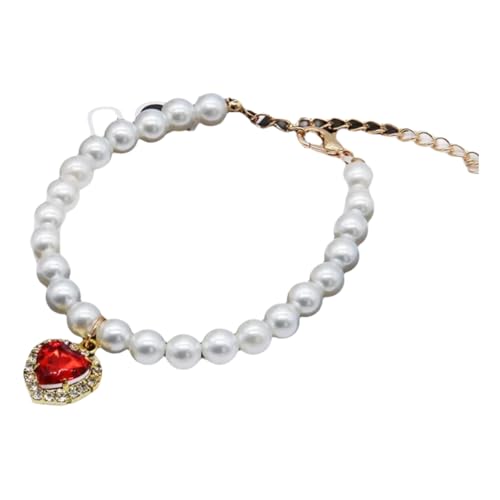 Einstellbare Kunstpearlkätzchenpelz -Halshändlinge Hochzeitsfeier Liefert Zubehör Für Pommerianische Mops Shiba Inu,Rot,L 30-35 cm Einstellbare Kunstpearlkätzchenpelz -Halshändlinge Hochzeitsfeier Liefert Zubehör Für Pommerianische Mops Shiba Inu,Rot,L 30-35 cm von GUQOFAIE