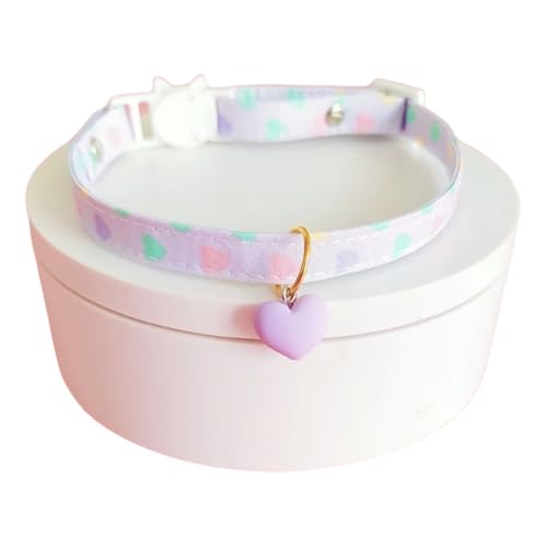 Einstellbarer Herzmuster Nylon Welpenkätzchenkragen Für Shiba Inu Pug Yorkie Chihuahua,Lila,S 12-20 cm Einstellbarer Herzmuster Nylon Welpenkätzchenkragen Für Shiba Inu Pug Yorkie Chihuahua,Lila,S 12-20 cm von GUQOFAIE