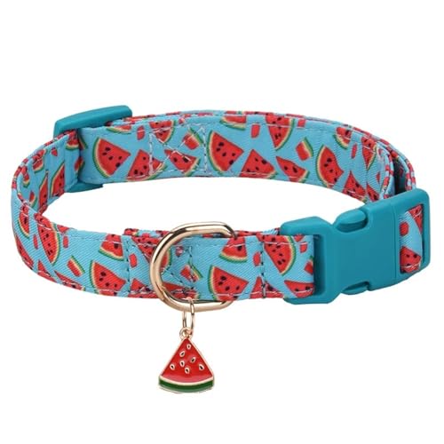 Fruchtdruckmuster Einstellbarer Nylon -Katzenhundkragen Mit Obstmetallanhänger Für Shiba Inu Pommeranische Pudel,C,S Fruchtdruckmuster Einstellbarer Nylon -Katzenhundkragen Mit Obstmetallanhänger Für Shiba Inu Pommeranische Pudel,C,S von GUQOFAIE