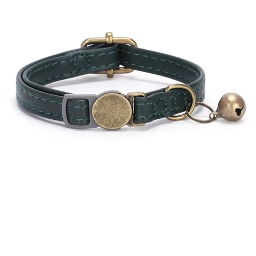 Personalisierte Anti-Lost-ID-Tag-Kätzchenpelpen-Kragen Vintage Vintage Messable Yorkshire Terrier Chihuahua Kragen Mit Glocke,Dark Green Personalisierte Anti-Lost-ID-Tag-Kätzchenpelpen-Kragen Vintage Vintage Messable Yorkshire Terrier Chihuahua Kragen Mit Glocke,Dark Green von GUQOFAIE