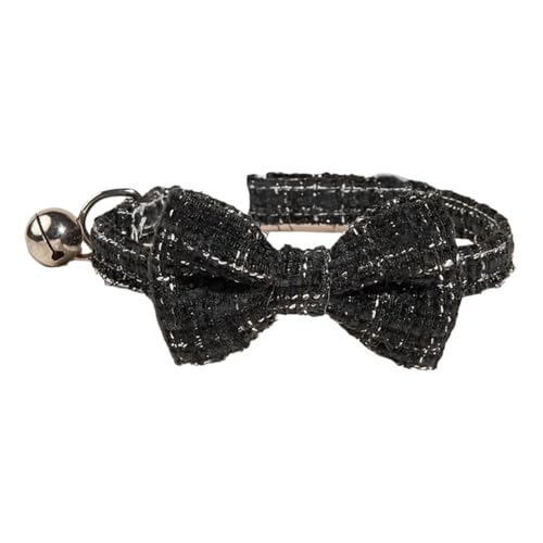 Verstellbare Kätzchen Welpen Halsband Mit Sicherheitsschnuckle Glockenbogen Für Mops Chihuahua Yorkshire Terrier,Schwarz Verstellbare Kätzchen Welpen Halsband Mit Sicherheitsschnuckle Glockenbogen Für Mops Chihuahua Yorkshire Terrier,Schwarz von GUQOFAIE