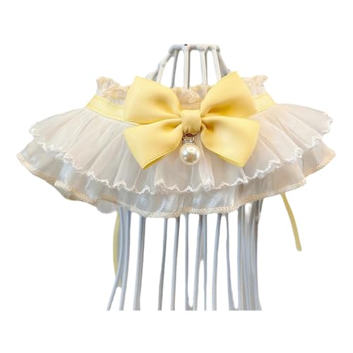 Verstellbarer Katzenhundkragen Schal -Prinzessinstil Süßes Krawatte Für Pommerianische Yorkshire Terrier Shiba Inu Mops,Gelb,M 25-30 cm Verstellbarer Katzenhundkragen Schal -Prinzessinstil Süßes Krawatte Für Pommerianische Yorkshire Terrier Shiba Inu Mops,Gelb,M 25-30 cm von GUQOFAIE