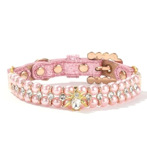 Verstellbares Glänzbares Strasshundkatze Faux Perlhalshaller Für Pommerianische Shiba Inu Mops Chihuahua,A,L Verstellbares Glänzbares Strasshundkatze Faux Perlhalshaller Für Pommerianische Shiba Inu Mops Chihuahua,A,L von GUQOFAIE
