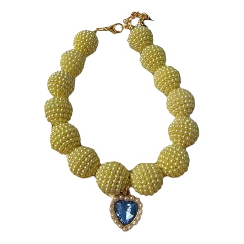 Welpenkätzchen Hochzeitsfeier Liefert Künstliche Perle Einstellbare Haustierkragen Für Pommerianische Pudel Shiba Inu,Gelb,M 25cm-30 cm Welpenkätzchen Hochzeitsfeier Liefert Künstliche Perle Einstellbare Haustierkragen Für Pommerianische Pudel Shiba Inu,Gelb,M 25cm-30 cm von GUQOFAIE