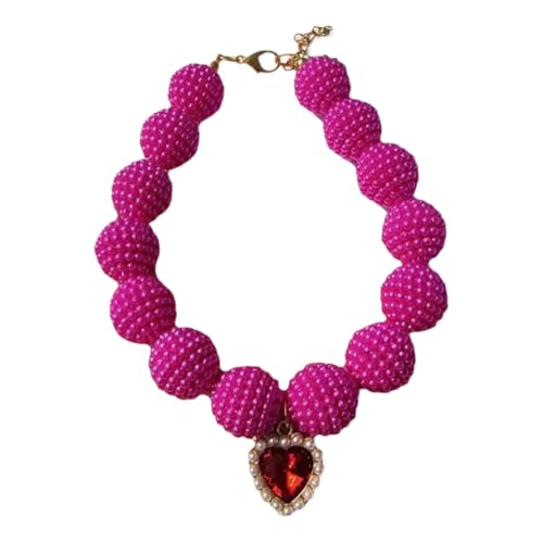 Welpenkätzchen Hochzeitsfeier Liefert Künstliche Perle Einstellbare Haustierkragen Für Pommerianische Pudel Shiba Inu,Rosenrot,M 25cm-30 cm Welpenkätzchen Hochzeitsfeier Liefert Künstliche Perle Einstellbare Haustierkragen Für Pommerianische Pudel Shiba Inu,Rosenrot,M 25cm-30 cm von GUQOFAIE