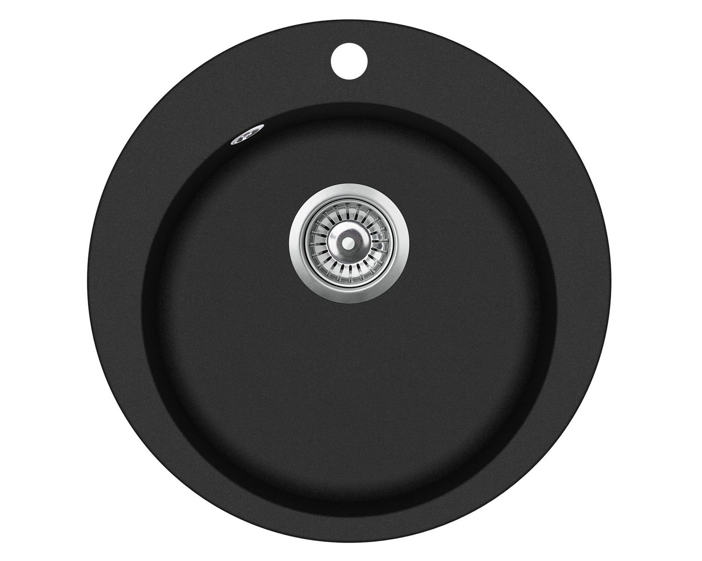 GURARI Küchenspüle SR 100 - 601 W, Einbau Granitspüle, Schwarz, inkl. Siphon von GURARI