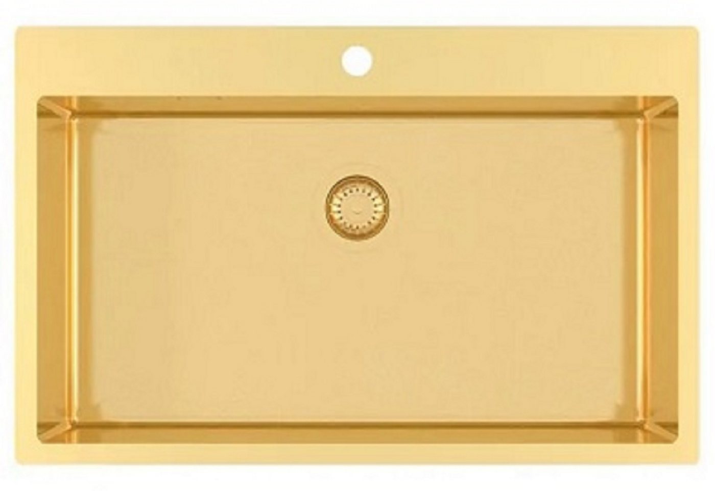 GURARI Küchenspüle TERRA100 M.Edelstahlspüle Edle Gold-Optik 790x505x200 mm, (1 St) von GURARI