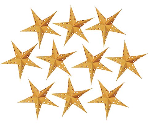 GURU SHOP 10 STK. Papier Ministern für Lichterkette 20 cm, Faltbar - Orange, Papiersterne 20 cm für Lichterketten GURU SHOP 10 STK. Papier Ministern für Lichterkette 20 cm, Faltbar - Orange, Papiersterne 20 cm für Lichterketten von GURU SHOP