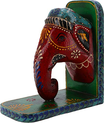 GURU SHOP Buchstützte `Elefant` - Rot, Mehrfarbig, 15x14x8 cm, Türstopper & Buchstützen von GURU SHOP