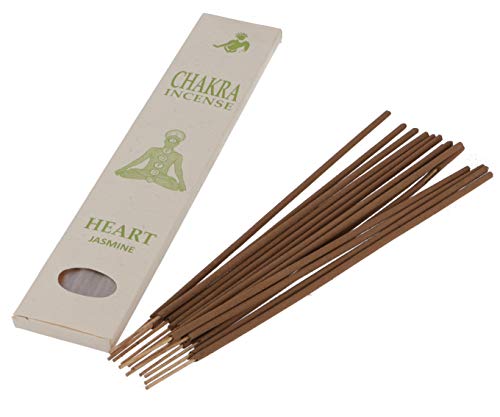 GURU SHOP Chakra Incense, Jasmin Räucherstäbchen - Heart, Creme-weiß, Räucherstäbchen aus Tibet, Nepal von GURU SHOP