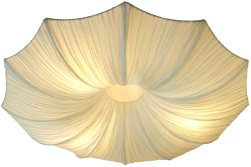 GURU SHOP Deckenlampe/Deckenleuchte, Handgefertigte Designleuchte aus Bali, Seidenstoff, Handgemacht in Bali, Baumwolle - Modell Datura, 22x80x80 cm von GURU SHOP