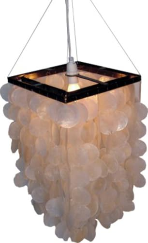 GURU SHOP Deckenlampe/Deckenleuchte, Muschelleuchte aus Hunderten Capiz, Perlmutt Plättchen - Modell Sabah Weiß, 40x30x30 cm GURU SHOP Deckenlampe/Deckenleuchte, Muschelleuchte aus Hunderten Capiz, Perlmutt Plättchen - Modell Sabah Weiß, 40x30x30 cm von GURU SHOP