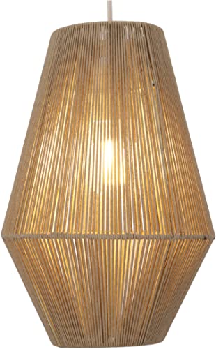 GURU SHOP Deckenlampe/Deckenleuchte, in Bali Handgefertigt aus Baumwollschnur - Modell Zolara, Baumwollfäden, 35x21x21 cm, Hängeleuchten aus Natürlichen Materialien von GURU SHOP