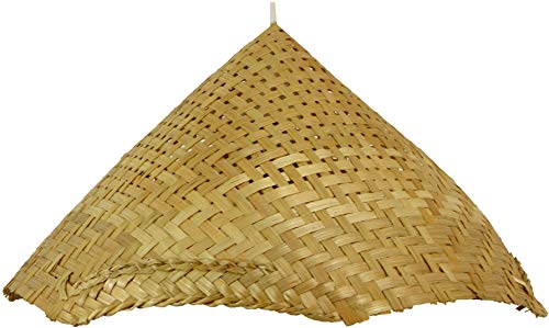 GURU SHOP Deckenlampe/Deckenleuchte, in Bali Handgemacht aus Naturmaterial, Bambus - Modell Rice Field, Baumwollstoff, 20x41x38 cm, Hängeleuchten aus Natürlichen Materialien von GURU SHOP