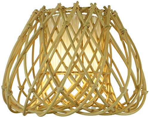 GURU SHOP Deckenlampe/Deckenleuchte, in Bali Handgemacht aus Naturmaterial, Rattan, Baumwolle - Modell Cuba, Bambus, 40x50x50 cm, Hängeleuchten aus Natürlichen Materialien von GURU SHOP