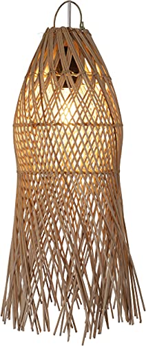 GURU SHOP Deckenlampe/Deckenleuchte, in Bali Handgemacht aus Naturmaterial, Rattan - Modell Coimbra, 50x20x20 cm, Hängeleuchten aus Natürlichen Materialien von GURU SHOP