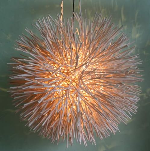 GURU SHOP Deckenlampe/Deckenleuchte, in Bali Handgemacht aus Naturmaterial, Rattan - Modell Fugu, 50x50x50 cm von GURU SHOP