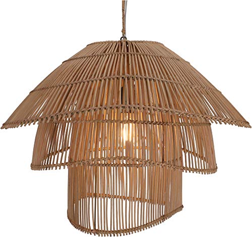 GURU SHOP Deckenlampe/Deckenleuchte, in Bali Handgemacht aus Naturmaterial, Rattan - Modell Hidalgo, 38x55x48 cm, Hängeleuchten aus Natürlichen Materialien von GURU SHOP