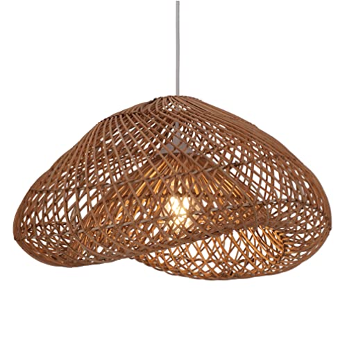 GURU SHOP Deckenlampe/Deckenleuchte, in Bali Handgemacht aus Naturmaterial, Rattan - Modell Molina Braun 50 cm, Hängeleuchten aus Natürlichen Materialien von GURU SHOP