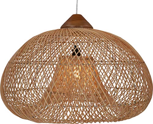 GURU SHOP Große Deckenlampe/Deckenleuchte, in Bali Handgemacht aus Naturmaterial, Rattan - Modell Marilla, 40x56x56 cm, Hängeleuchten aus Natürlichen Materialien von GURU SHOP