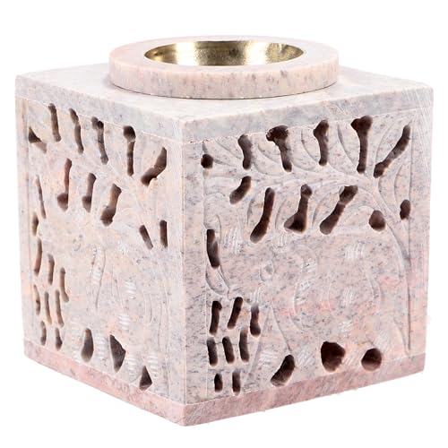 GURU SHOP Indische Duftlampe, ätherisches Öl Diffusor, Teelicht Halter für Aromatherapie, Aromalampe aus Speckstein - Würfel Elefant 1, Creme-weiß, 7,5x7,5x7,5 cm, Duftlampen & Öllampen GURU SHOP Indische Duftlampe, ätherisches Öl Diffusor, Teelicht Halter für Aromatherapie, Aromalampe aus Speckstein - Würfel Elefant 1, Creme-weiß, 7,5x7,5x7,5 cm, Duftlampen & Öllampen von GURU SHOP