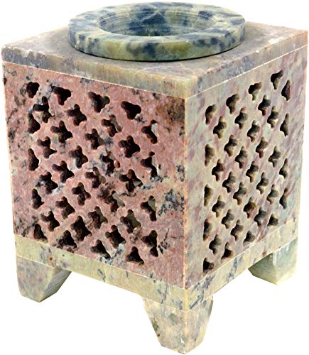 GURU SHOP Indische Duftlampe, ätherisches Öl Diffusor, Teelicht Halter für Aromatherapie, Aromalampe aus Speckstein - Würfel Orient, Creme-weiß, 8x6x6 cm, Duftlampen & Öllampen GURU SHOP Indische Duftlampe, ätherisches Öl Diffusor, Teelicht Halter für Aromatherapie, Aromalampe aus Speckstein - Würfel Orient, Creme-weiß, 8x6x6 cm, Duftlampen & Öllampen von GURU SHOP