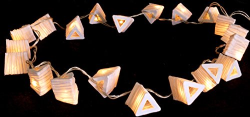 GURU SHOP LED Lichterkette Lampions Triangle - mix Naturweiß, 6x5x5 cm, Lichterketten von GURU SHOP