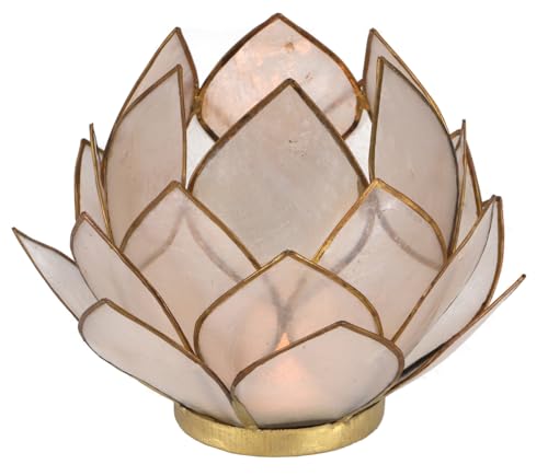 GURU SHOP Lotus Teelicht Muschel 14x10 cm - Weiß GURU SHOP Lotus Teelicht Muschel 14x10 cm - Weiß von GURU SHOP