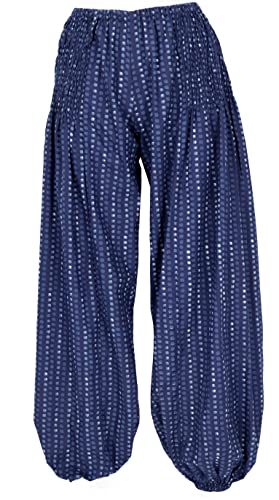 GURU SHOP Luftige Muckhose, Pluderhose, Pumphose, Indigo, Synthetisch, Size:L (40) von GURU SHOP