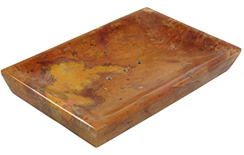 GURU SHOP Marmor Seifenschale, Zen Schale für den Waschtisch - Orange, 2x16x10 cm, Seifenschalen von GURU SHOP