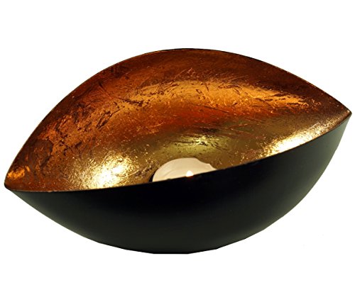 GURU SHOP Metall Teelicht Windlicht Kupfer, Braun, 7,5x11x18 cm, Teelichthalter & Kerzenhalter von GURU SHOP