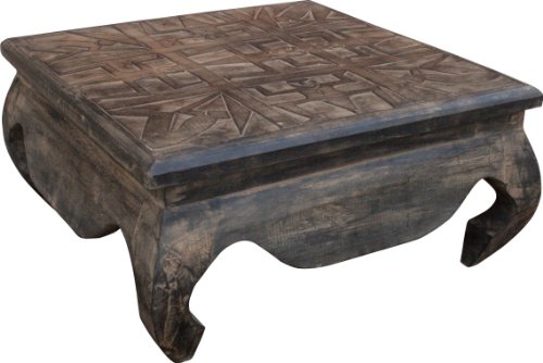 GURU SHOP Opiumtische, Kaffeetisch, Beistelltisch, Couchtisch, Beschnitzt, Balsaholz, Größe: 80x80 cm, Kaffeetische & Bodentische GURU SHOP Opiumtische, Kaffeetisch, Beistelltisch, Couchtisch, Beschnitzt, Balsaholz, Größe: 80x80 cm, Kaffeetische & Bodentische von GURU SHOP
